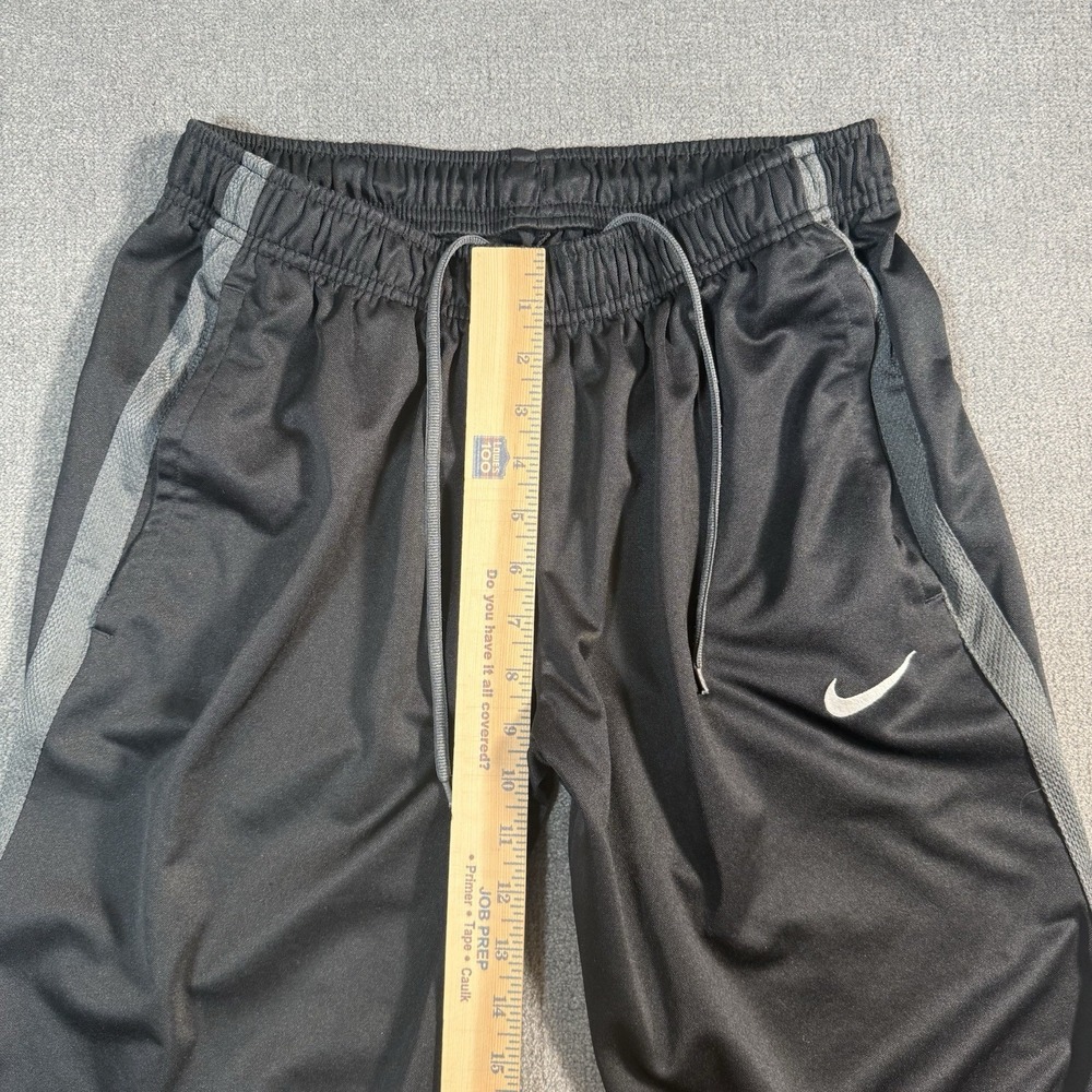 Nike Jogger Sweatpants Men's Large Drawstring Pockets Logo Black Distressed - Picture 13 of 15